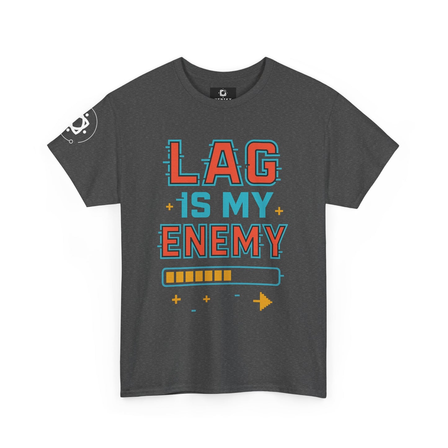 Unisex Heavy Cotton Tee - "Lag Is My Enemy" Gaming T-Shirt