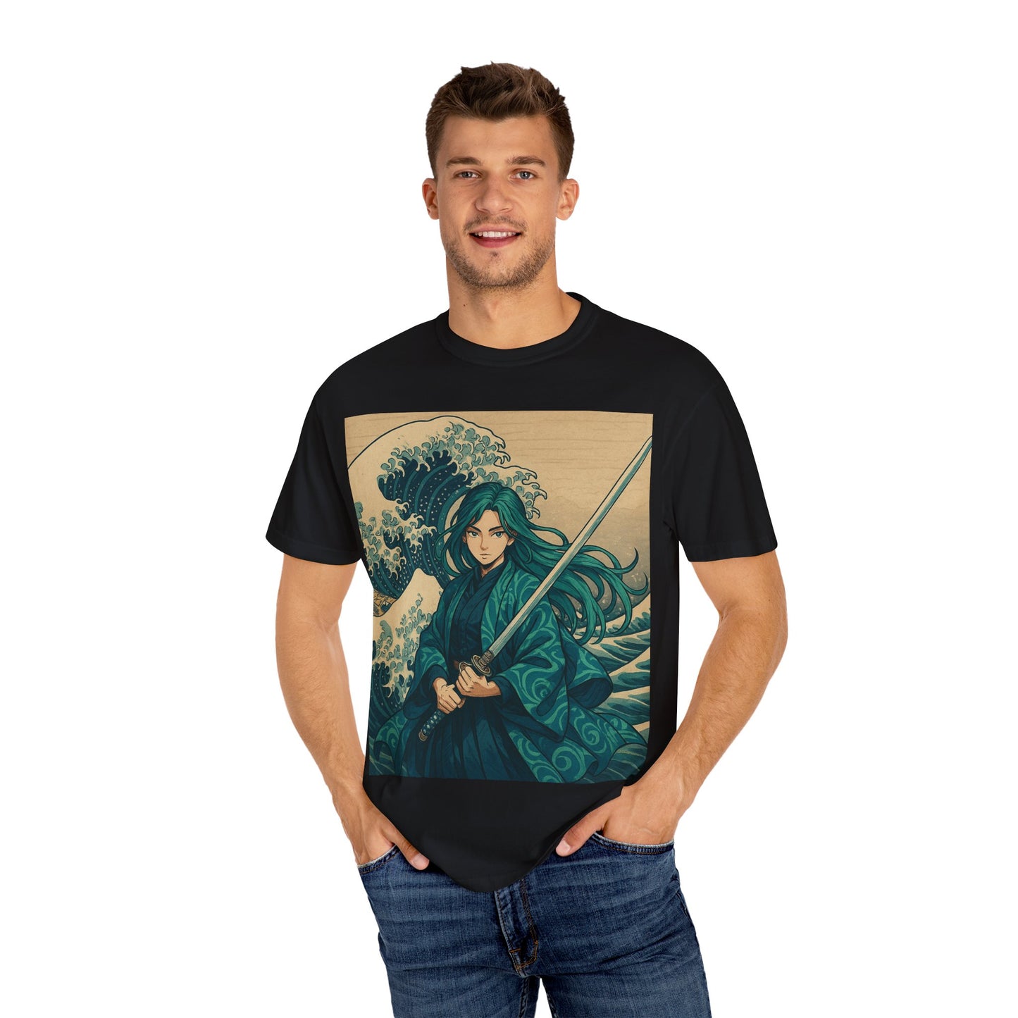 Warrior Wave T-shirt, Unisex Graphic Tee, Vintage Style Shirt, Casual Wear, Anime/Pop Culture Gift, Beach Vibes