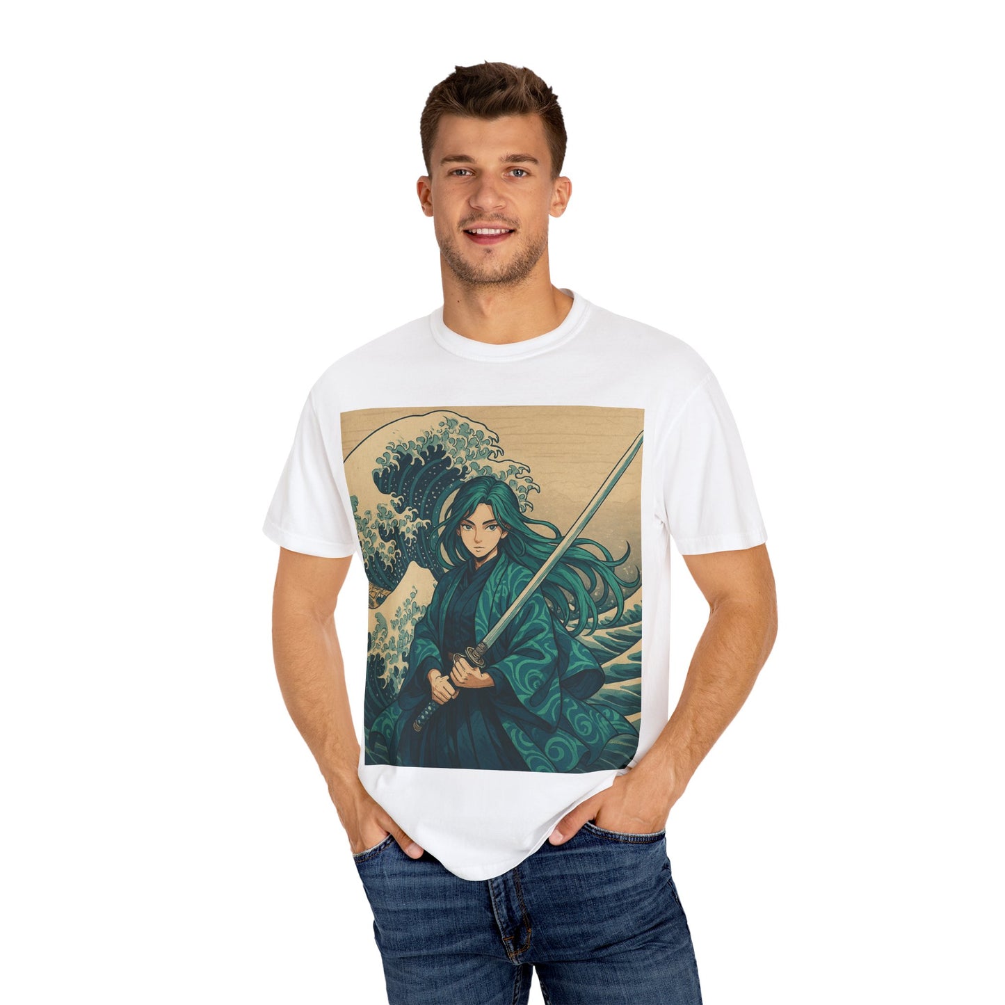 Warrior Wave T-shirt, Unisex Graphic Tee, Vintage Style Shirt, Casual Wear, Anime/Pop Culture Gift, Beach Vibes
