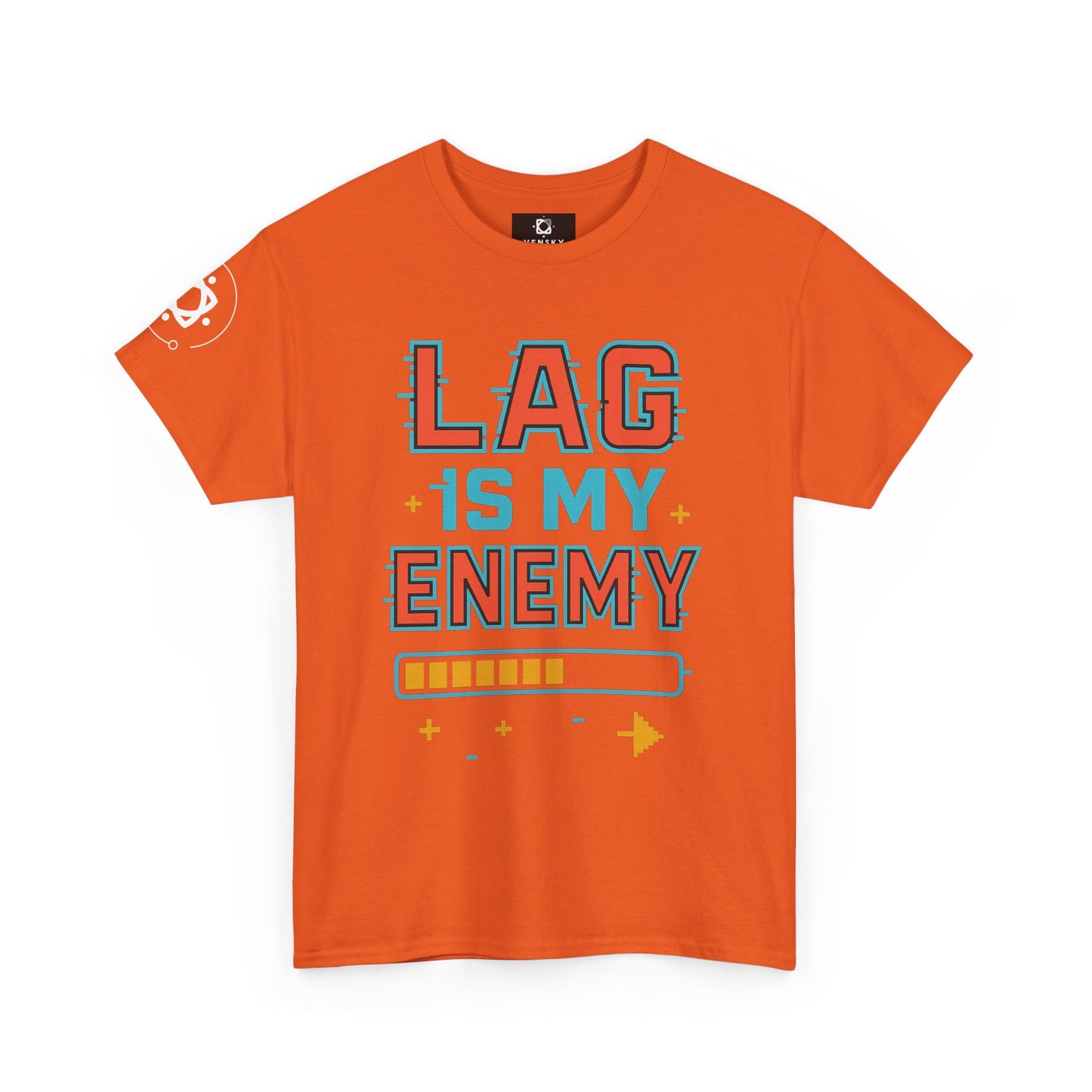 Unisex Heavy Cotton Tee - "Lag Is My Enemy" Gaming T-Shirt