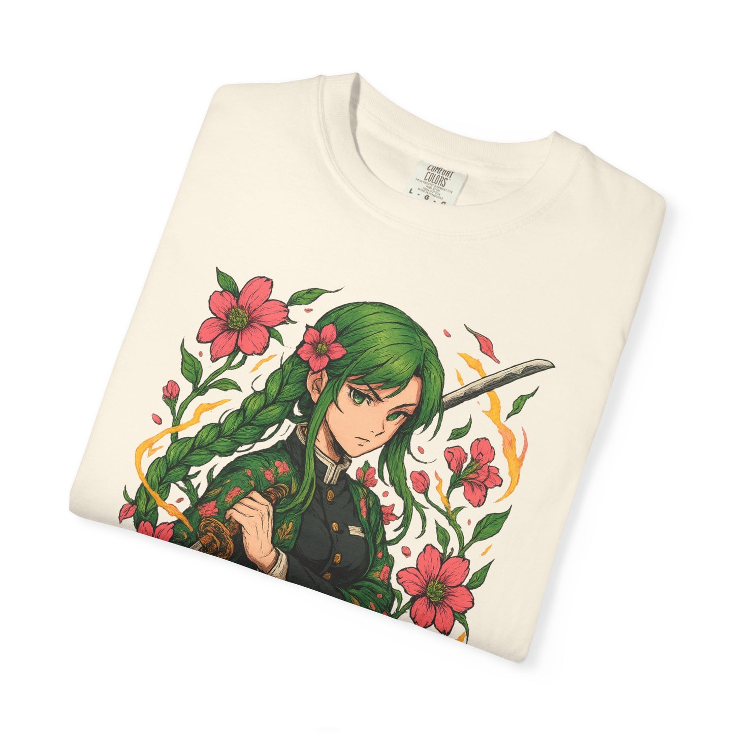 Anime-Inspired Floral T-Shirt | Unisex Graphic Tee for Fans, Perfect Gift for Birthdays, Cosplay, Casual Wear, and Anime Conventions