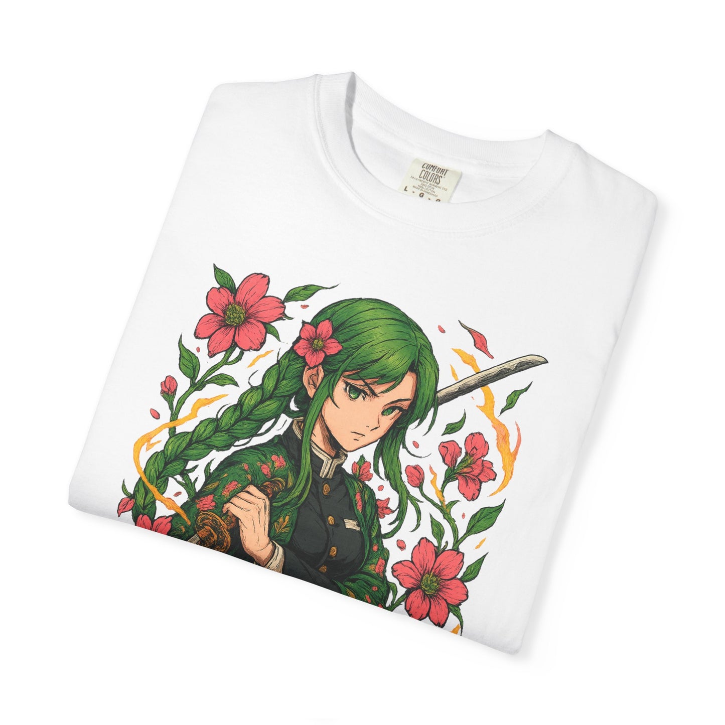 Anime-Inspired Floral T-Shirt | Unisex Graphic Tee for Fans, Perfect Gift for Birthdays, Cosplay, Casual Wear, and Anime Conventions