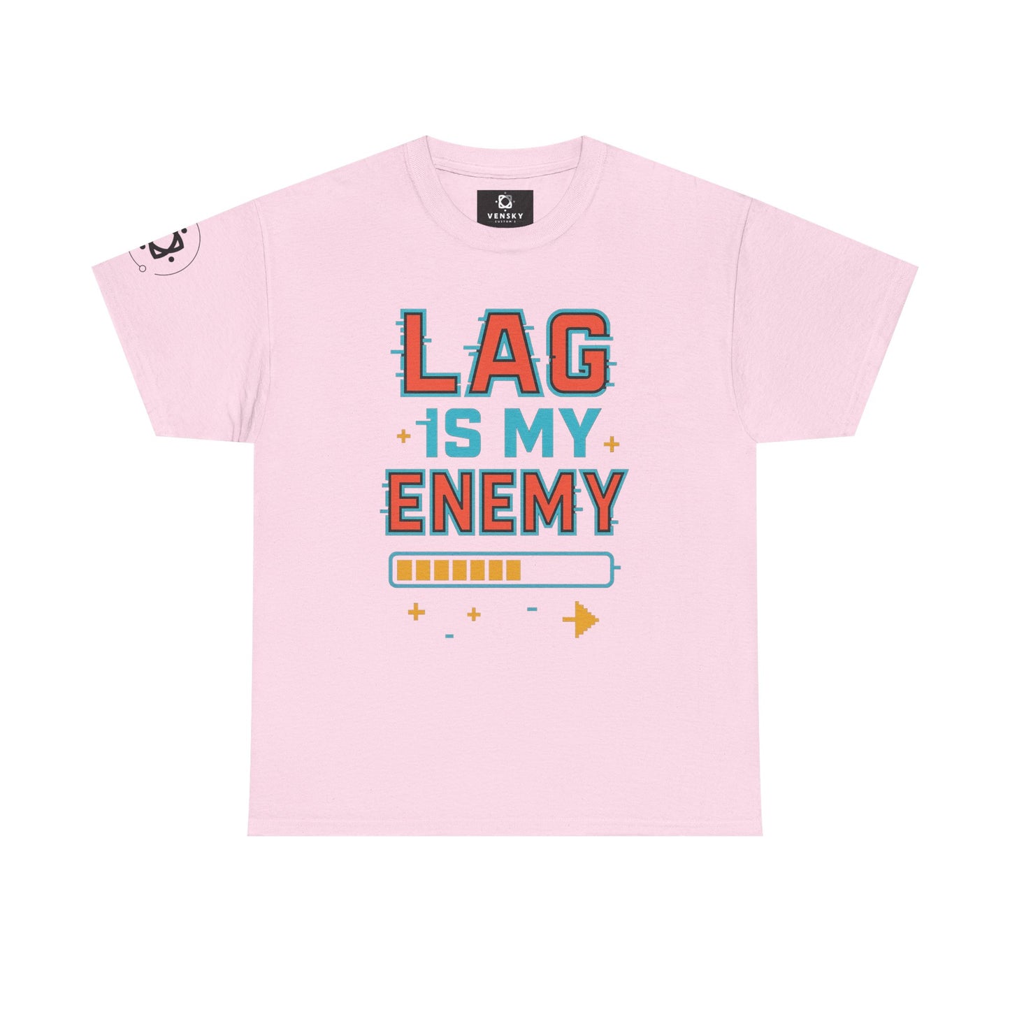 Unisex Heavy Cotton Tee - "Lag Is My Enemy" Gaming T-Shirt