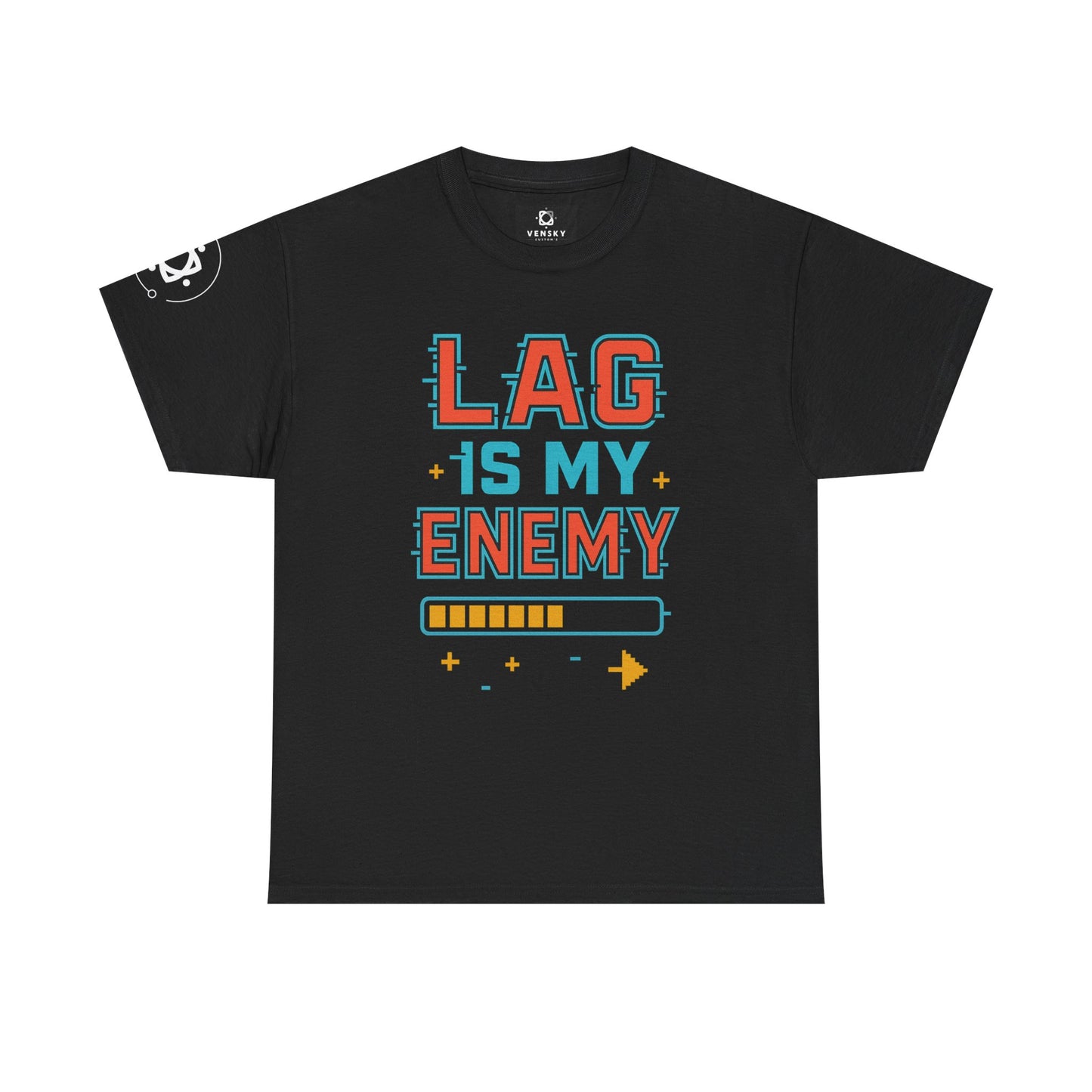Unisex Heavy Cotton Tee - "Lag Is My Enemy" Gaming T-Shirt
