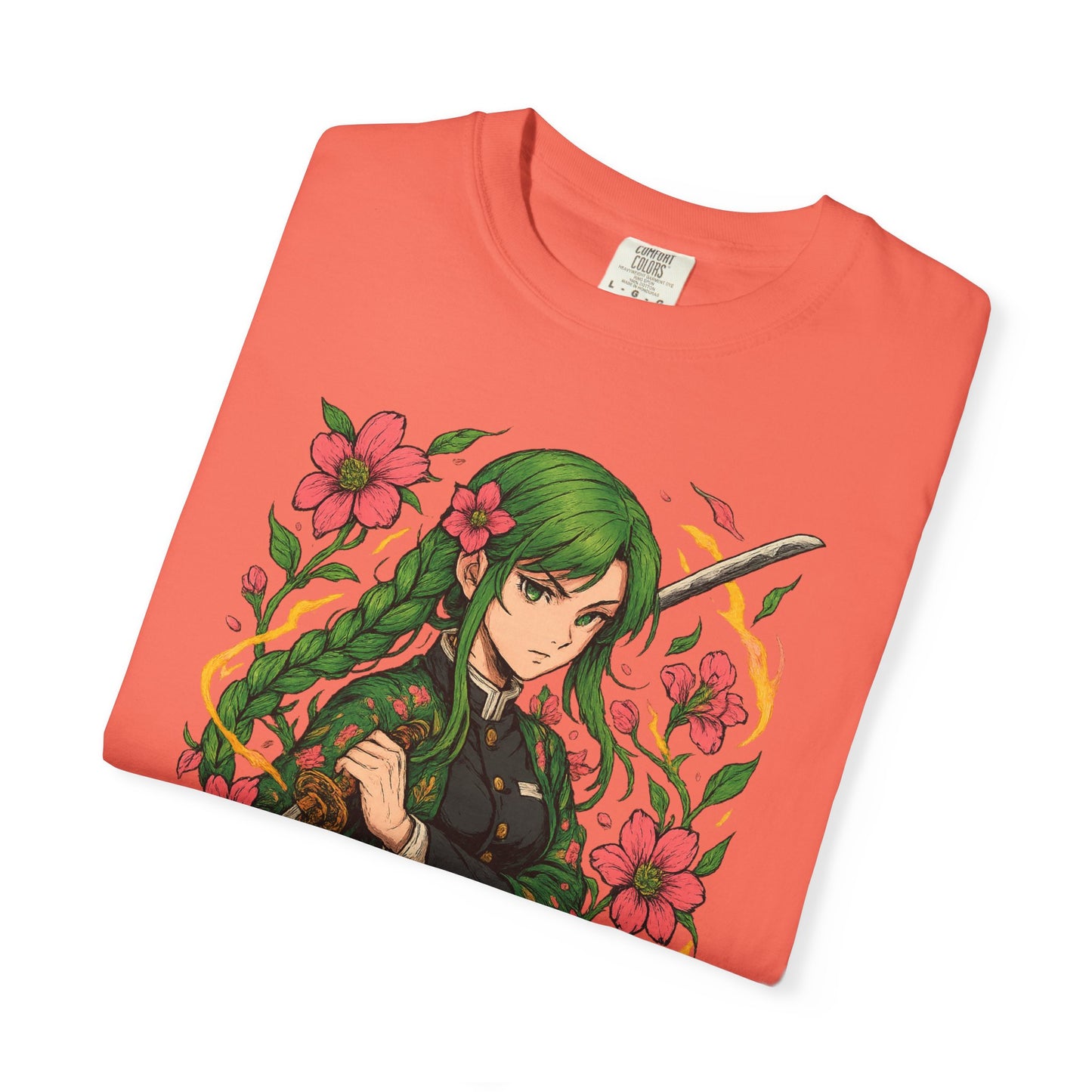 Anime-Inspired Floral T-Shirt | Unisex Graphic Tee for Fans, Perfect Gift for Birthdays, Cosplay, Casual Wear, and Anime Conventions