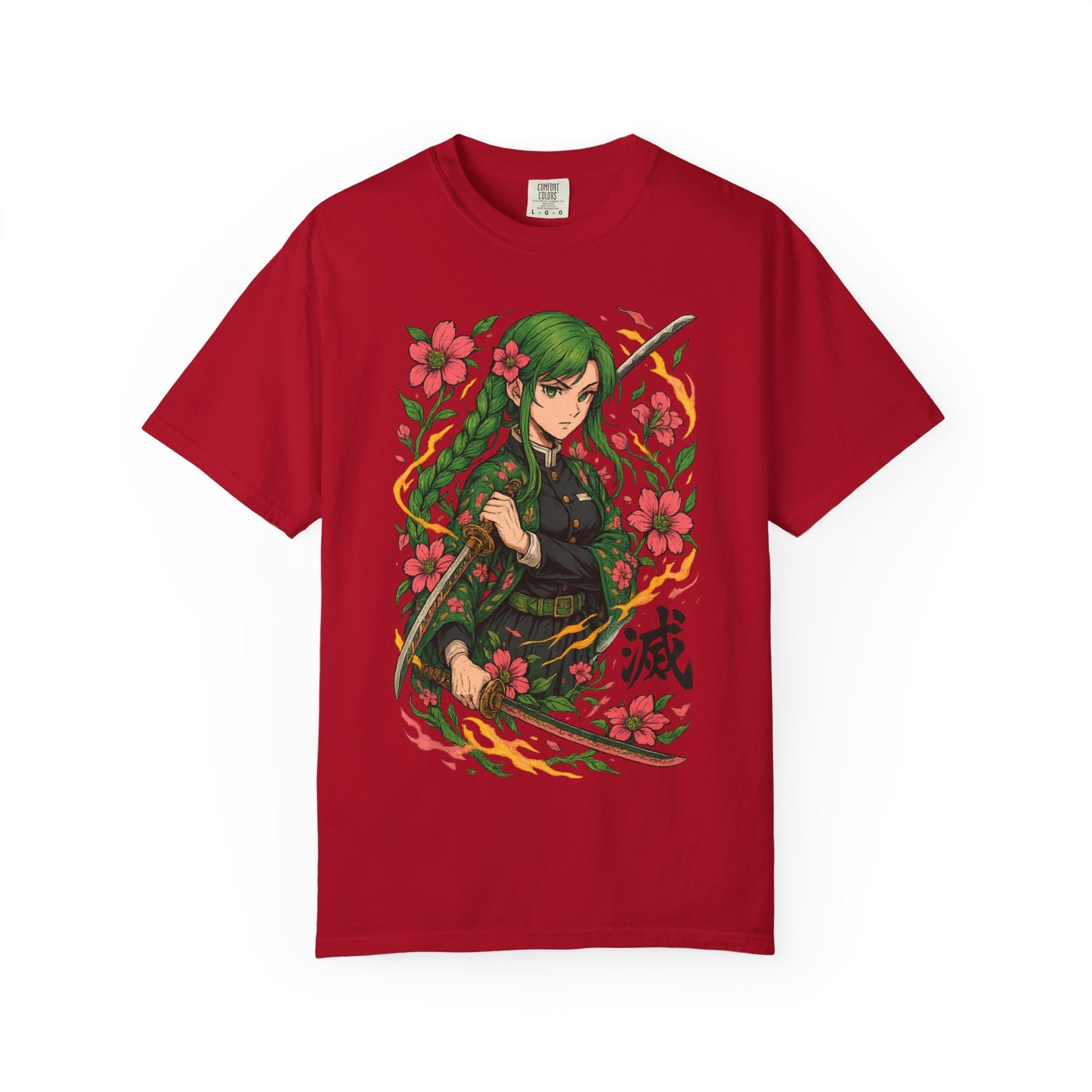 Anime-Inspired Floral T-Shirt | Unisex Graphic Tee for Fans, Perfect Gift for Birthdays, Cosplay, Casual Wear, and Anime Conventions