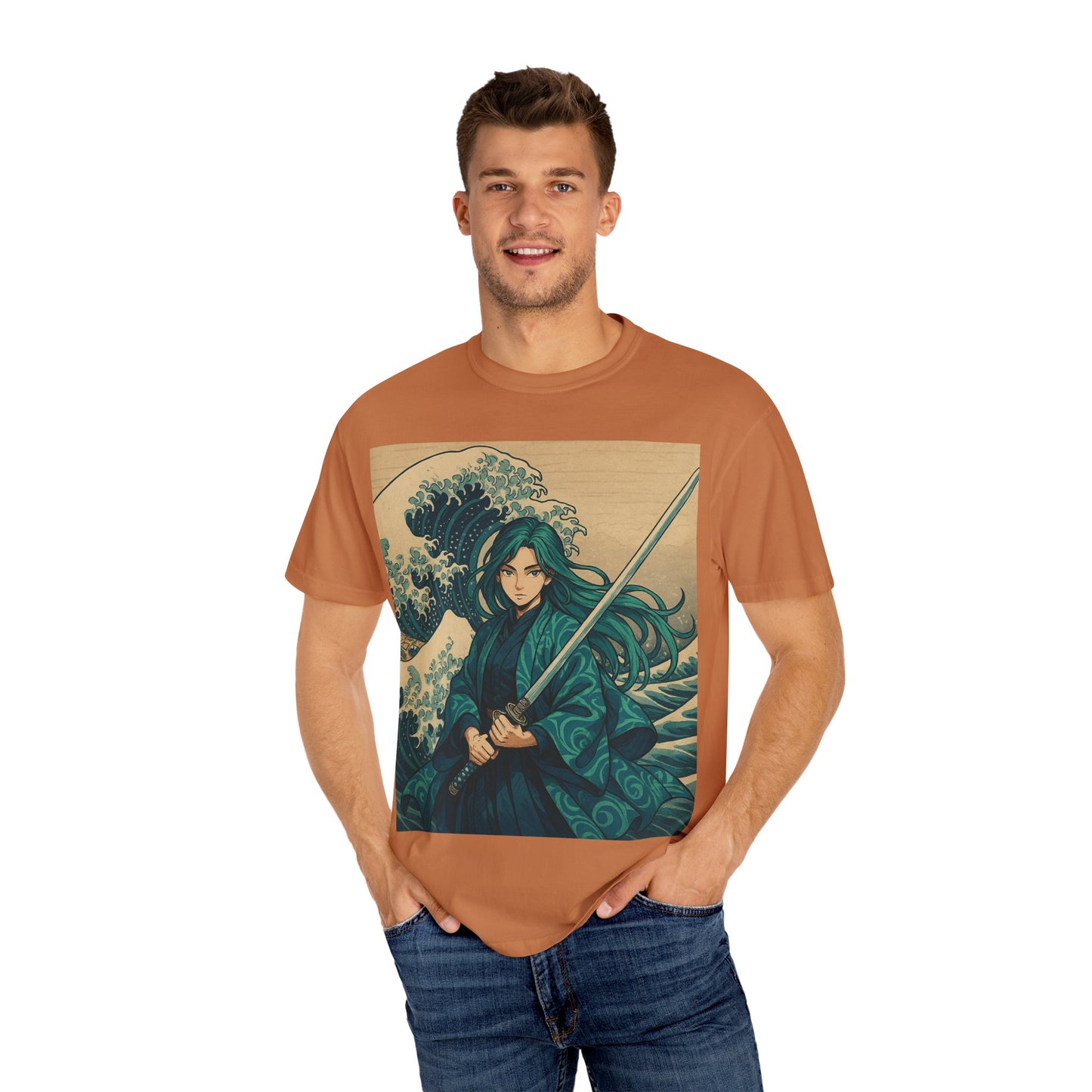 Warrior Wave T-shirt, Unisex Graphic Tee, Vintage Style Shirt, Casual Wear, Anime/Pop Culture Gift, Beach Vibes