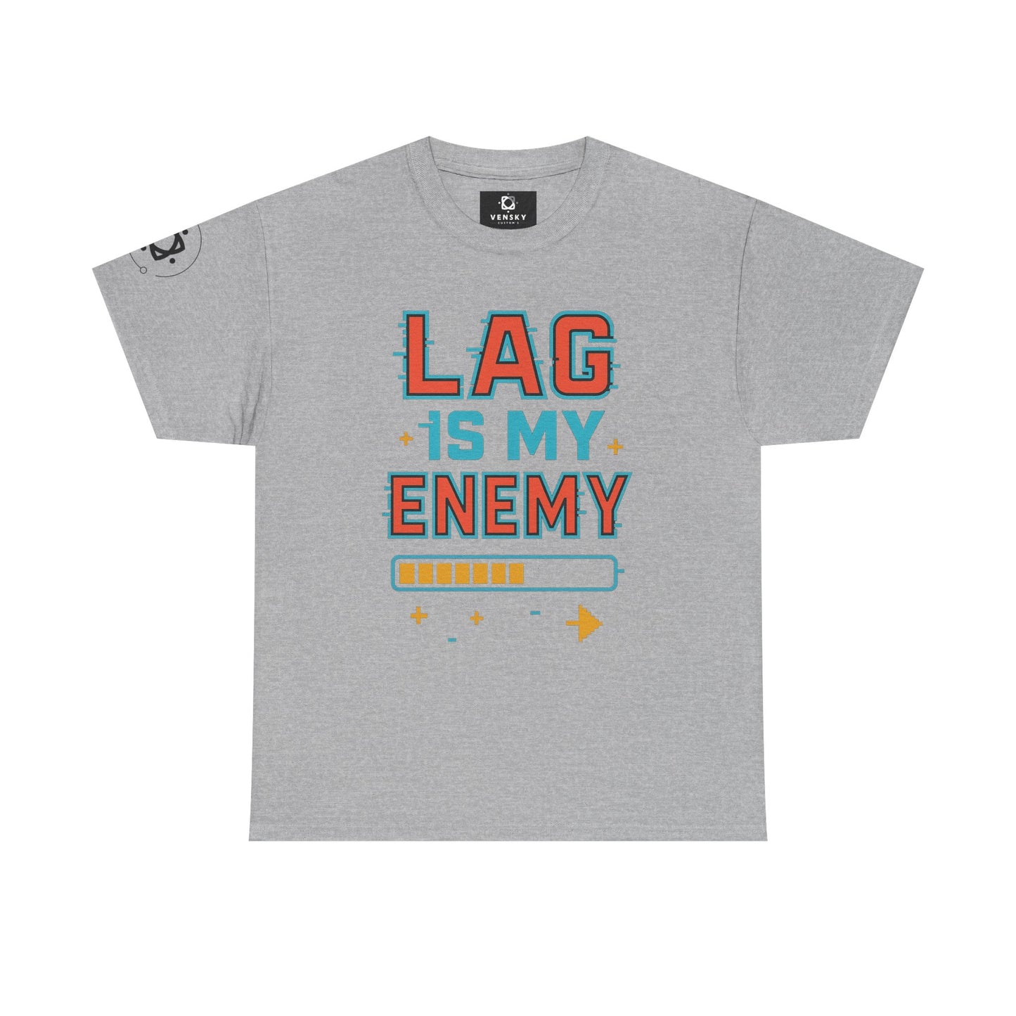Unisex Heavy Cotton Tee - "Lag Is My Enemy" Gaming T-Shirt