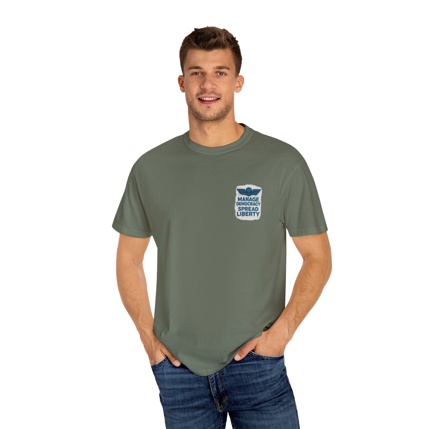 Manage Democracy Spread LIBERTY! to hell fellow diver! T-shirt