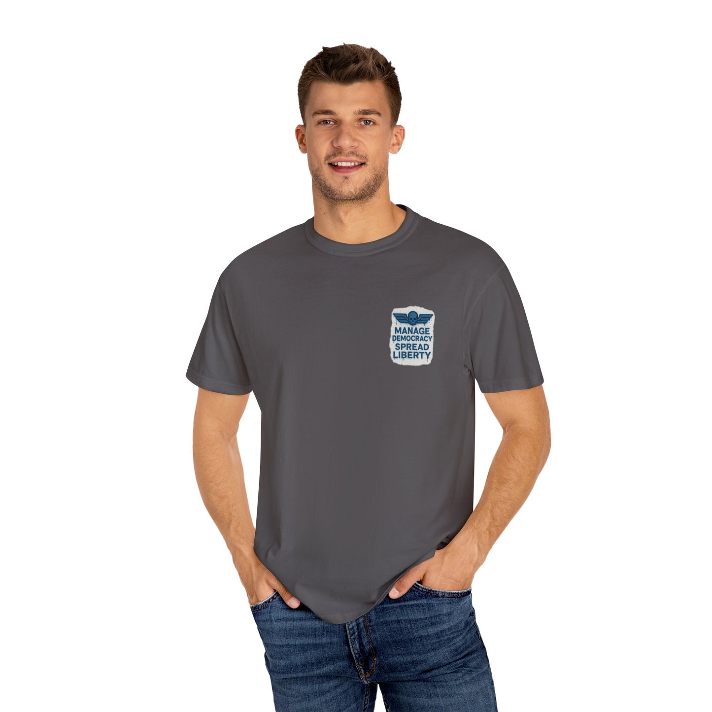Manage Democracy Spread LIBERTY! to hell fellow diver! T-shirt