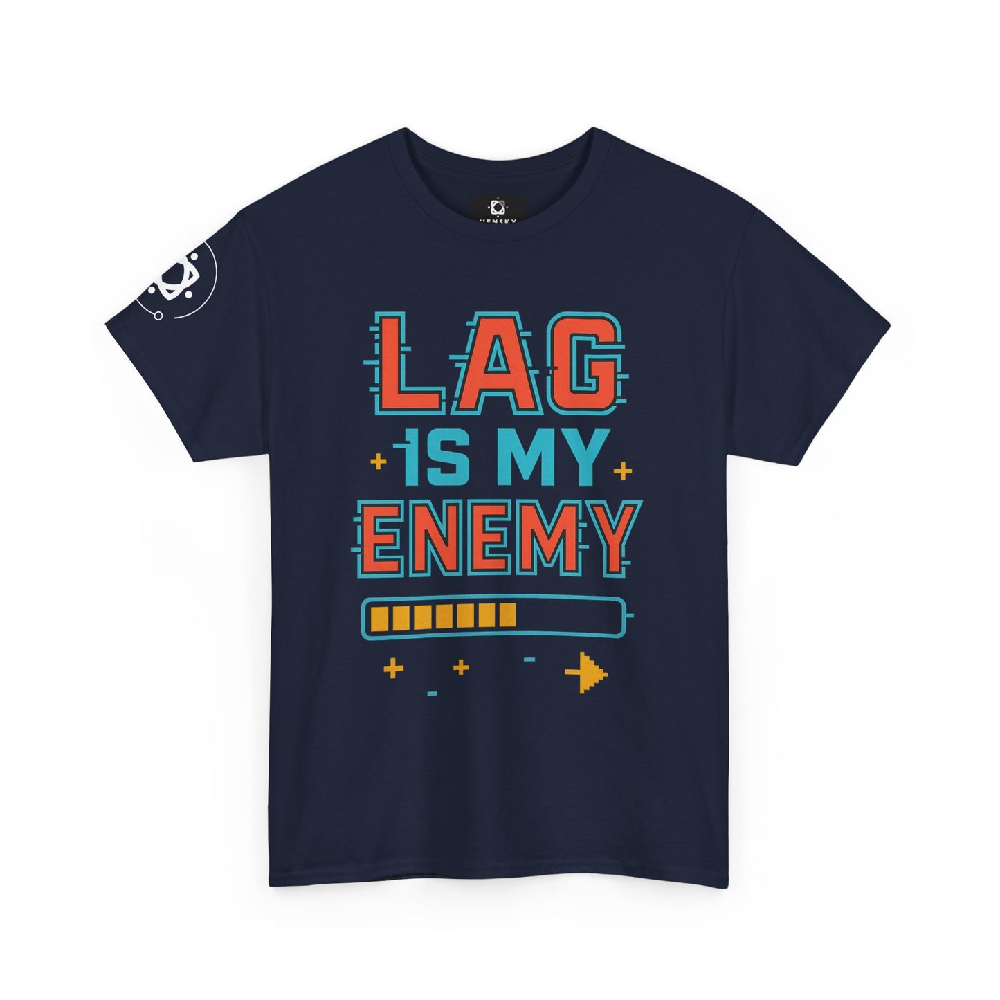 Unisex Heavy Cotton Tee - "Lag Is My Enemy" Gaming T-Shirt