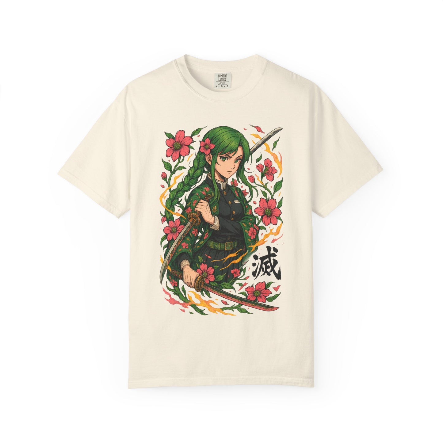 Anime-Inspired Floral T-Shirt | Unisex Graphic Tee for Fans, Perfect Gift for Birthdays, Cosplay, Casual Wear, and Anime Conventions