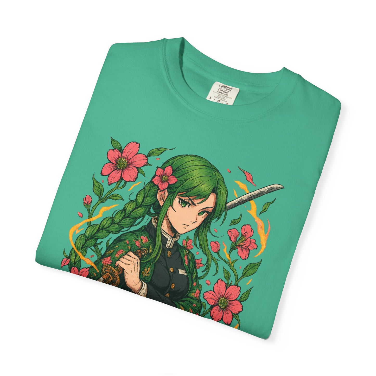 Anime-Inspired Floral T-Shirt | Unisex Graphic Tee for Fans, Perfect Gift for Birthdays, Cosplay, Casual Wear, and Anime Conventions