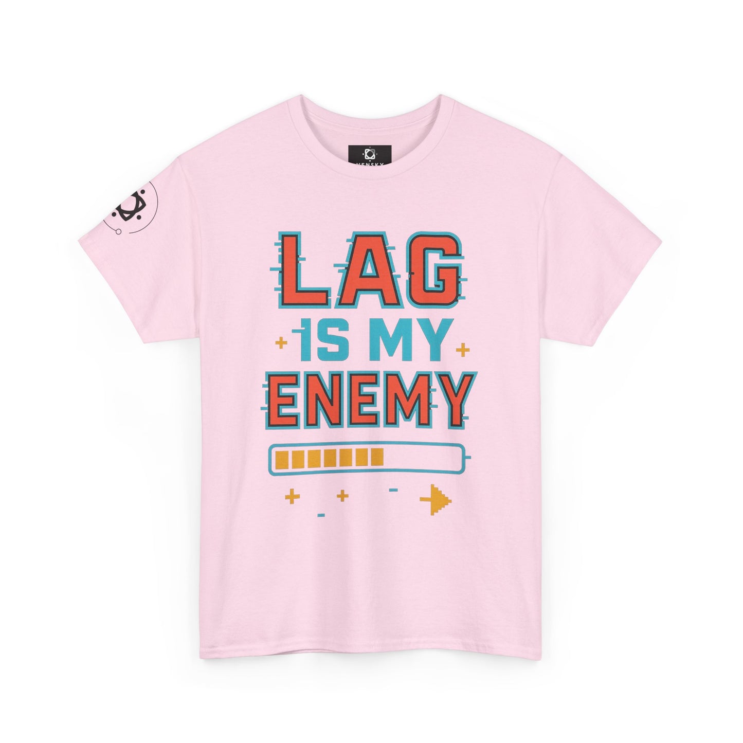 Unisex Heavy Cotton Tee - "Lag Is My Enemy" Gaming T-Shirt