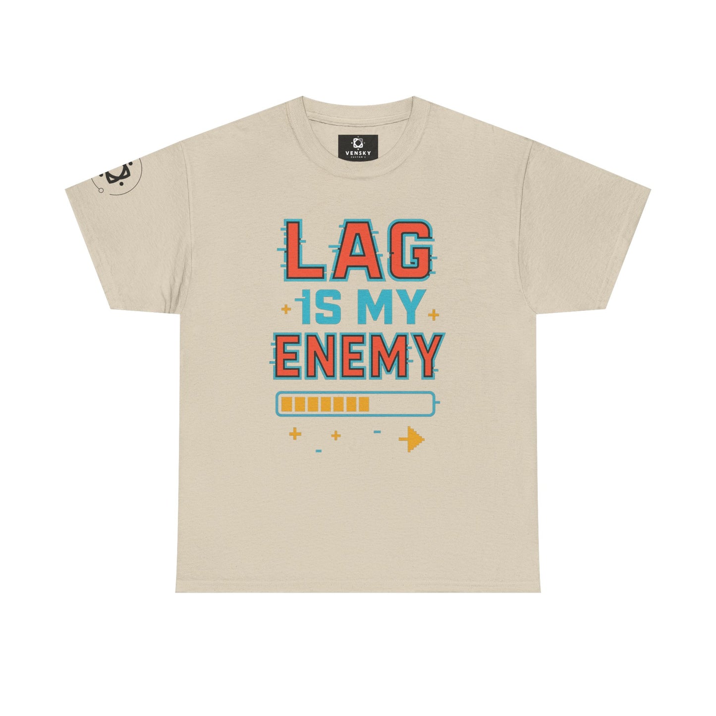 Unisex Heavy Cotton Tee - "Lag Is My Enemy" Gaming T-Shirt