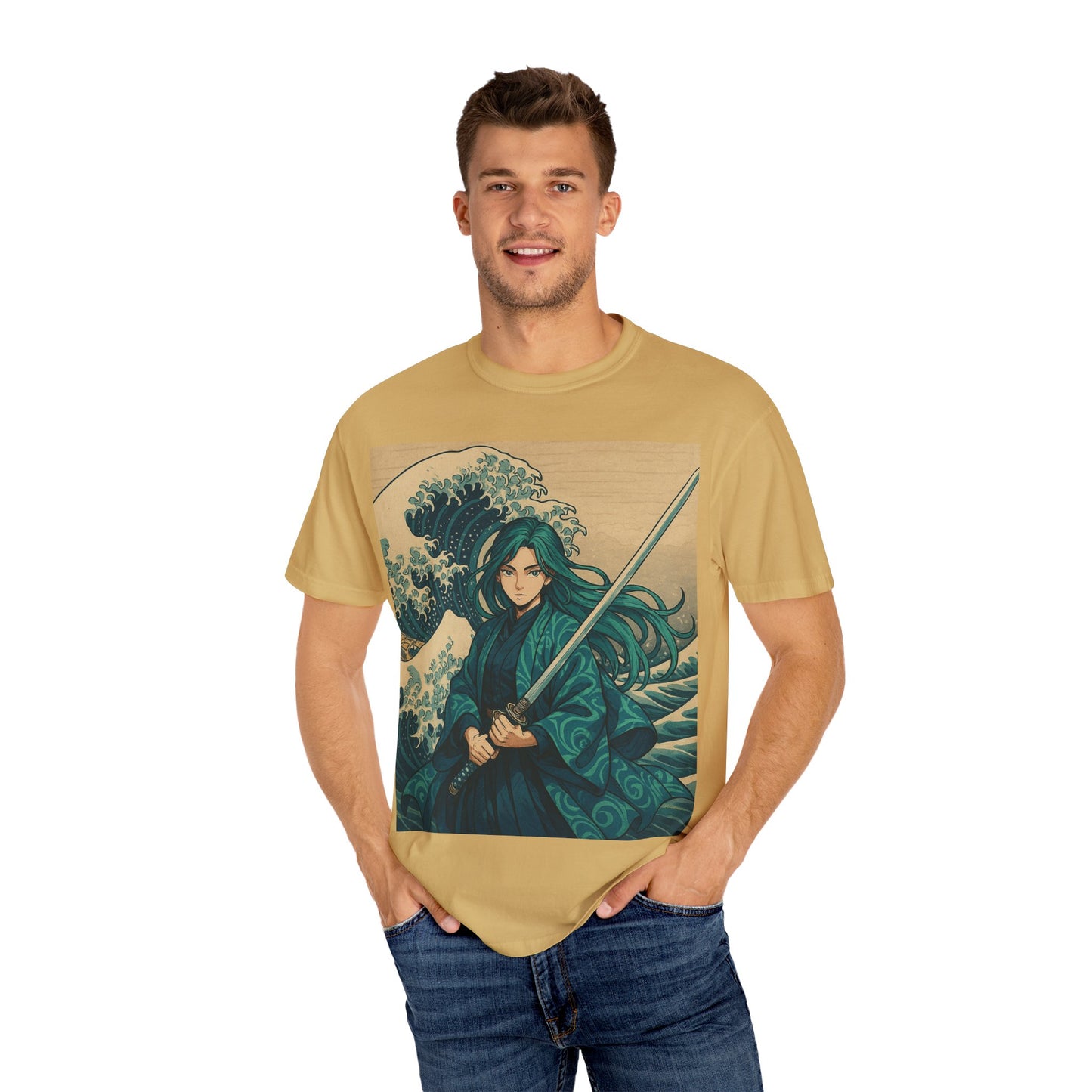 Warrior Wave T-shirt, Unisex Graphic Tee, Vintage Style Shirt, Casual Wear, Anime/Pop Culture Gift, Beach Vibes