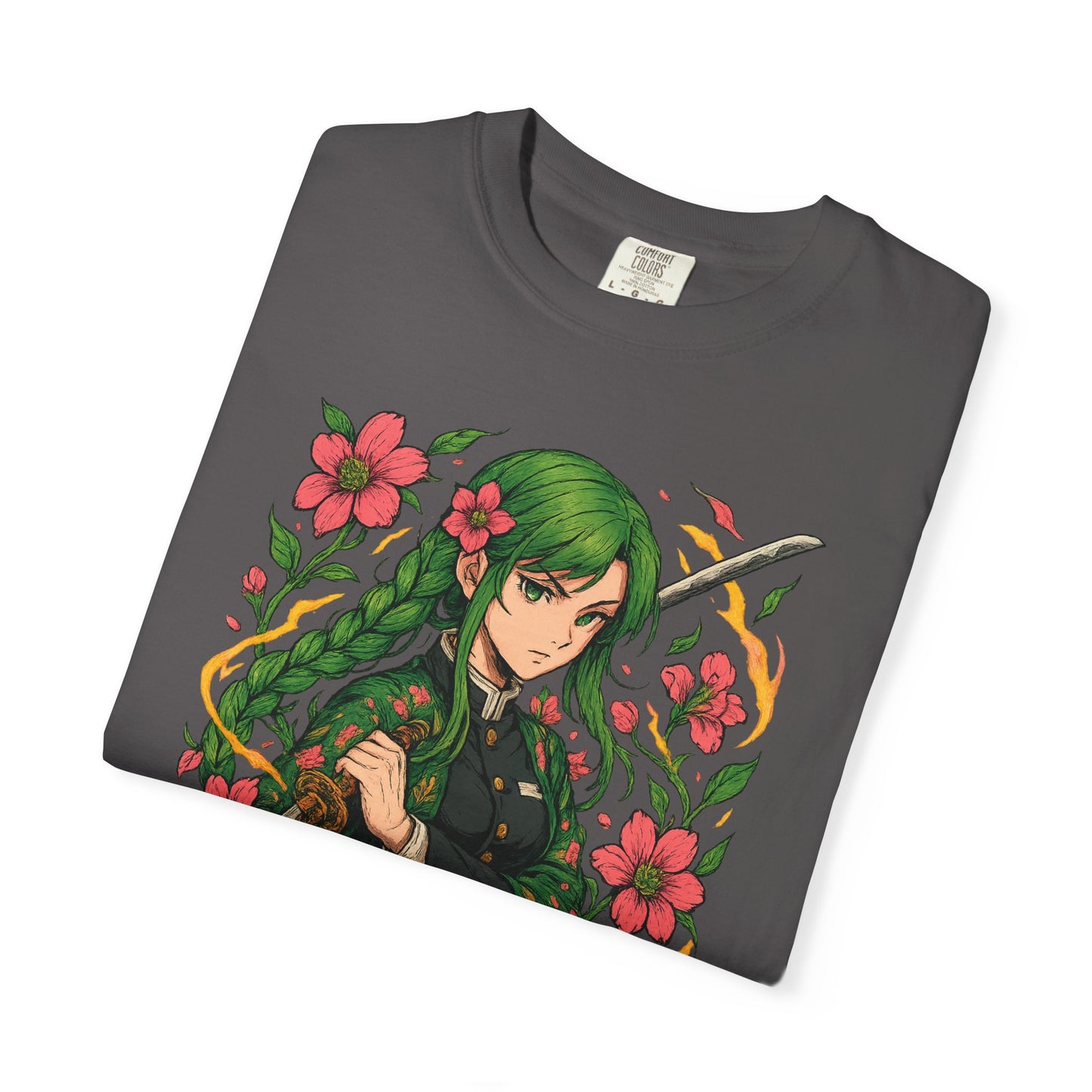 Anime-Inspired Floral T-Shirt | Unisex Graphic Tee for Fans, Perfect Gift for Birthdays, Cosplay, Casual Wear, and Anime Conventions
