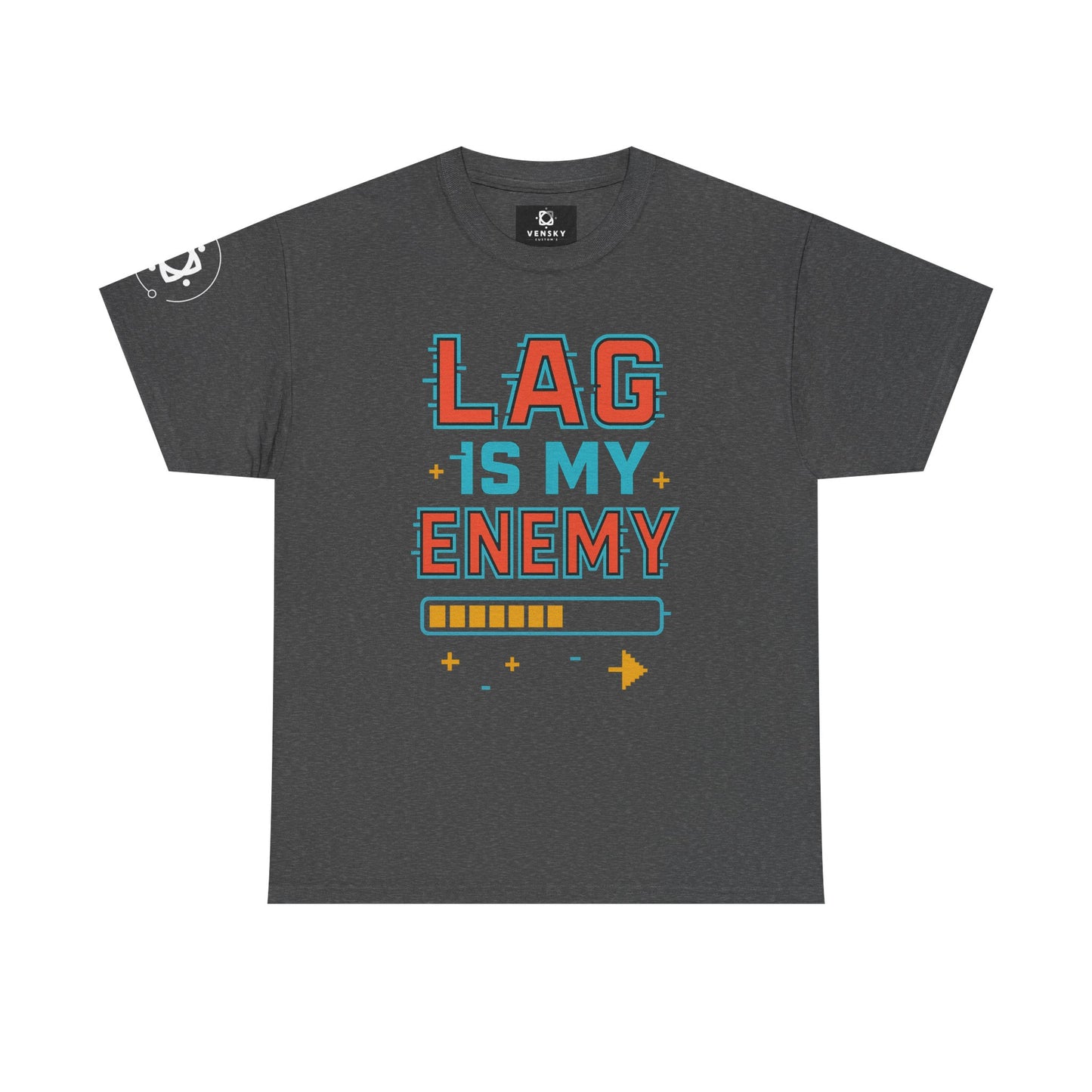 Unisex Heavy Cotton Tee - "Lag Is My Enemy" Gaming T-Shirt