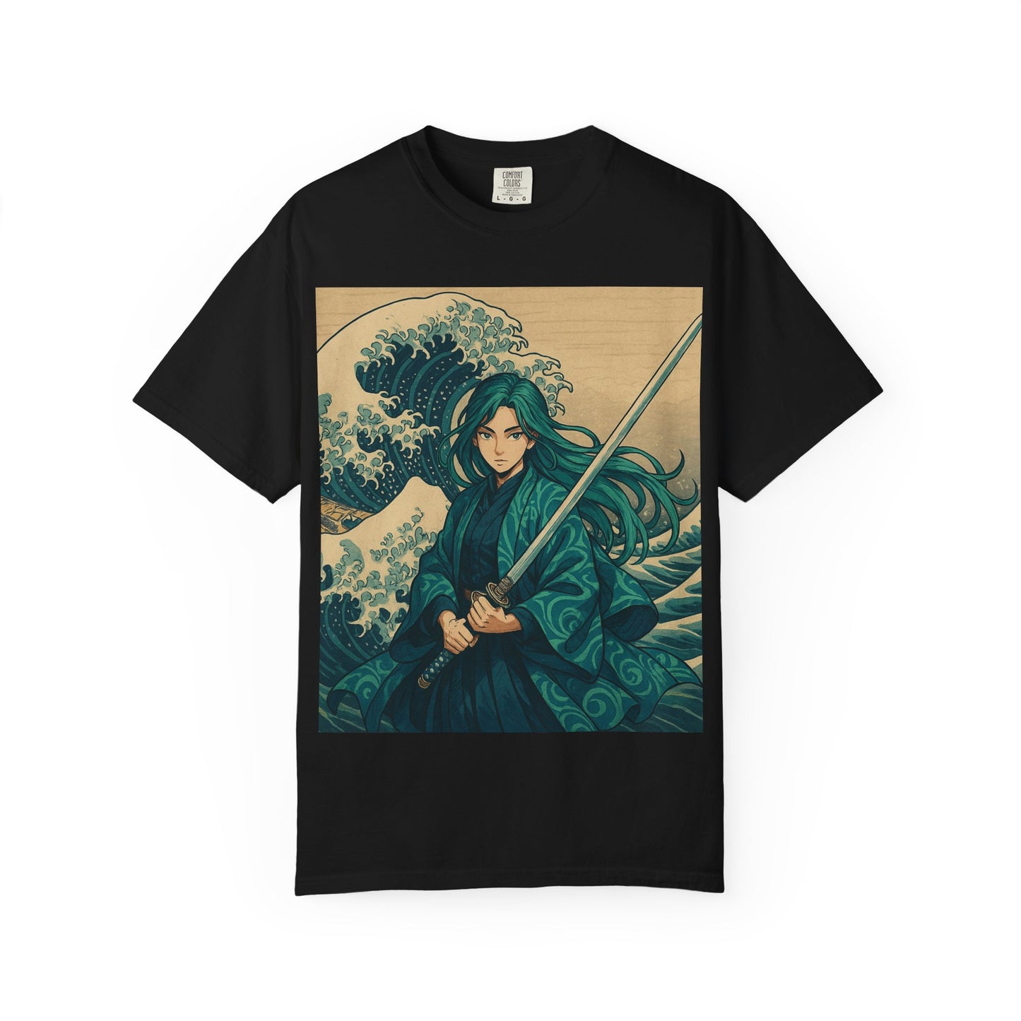 Warrior Wave T-shirt, Unisex Graphic Tee, Vintage Style Shirt, Casual Wear, Anime/Pop Culture Gift, Beach Vibes