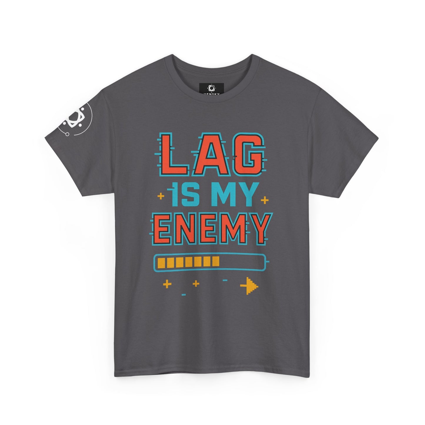Unisex Heavy Cotton Tee - "Lag Is My Enemy" Gaming T-Shirt