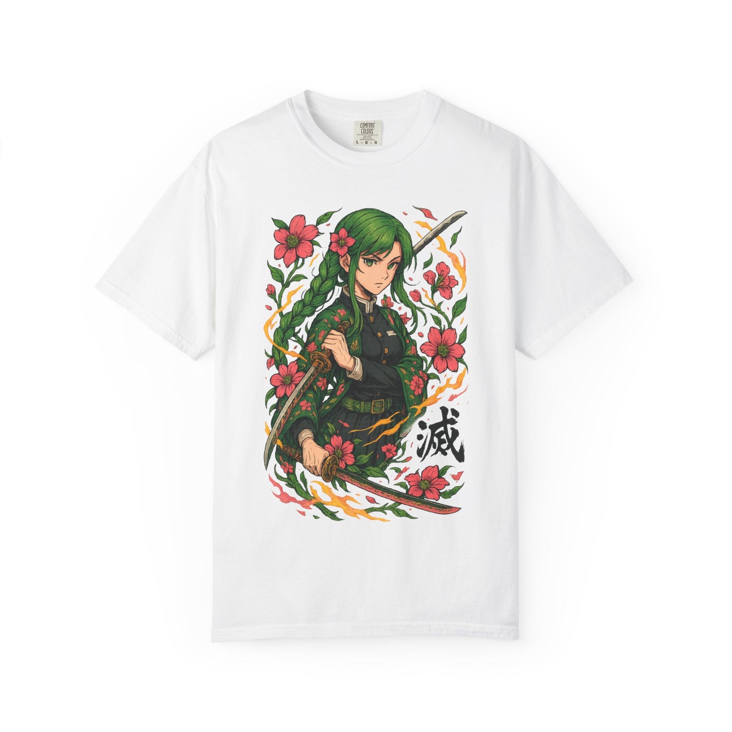 Anime-Inspired Floral T-Shirt | Unisex Graphic Tee for Fans, Perfect Gift for Birthdays, Cosplay, Casual Wear, and Anime Conventions