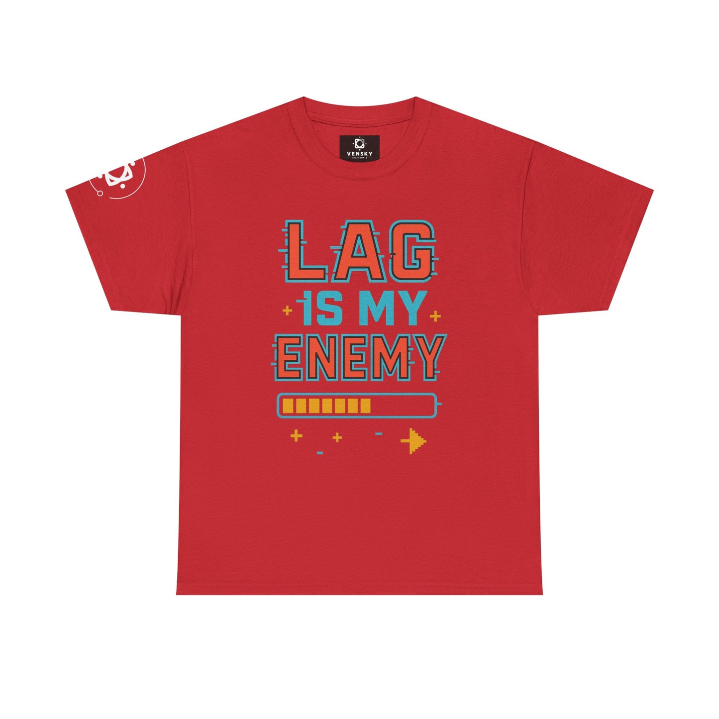Unisex Heavy Cotton Tee - "Lag Is My Enemy" Gaming T-Shirt