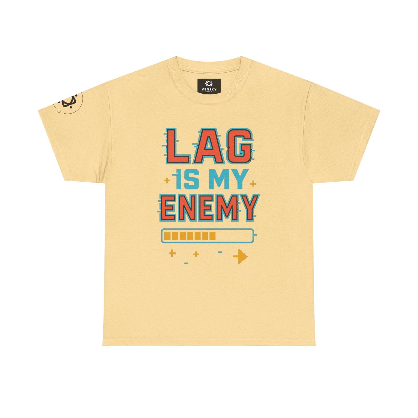 Unisex Heavy Cotton Tee - "Lag Is My Enemy" Gaming T-Shirt