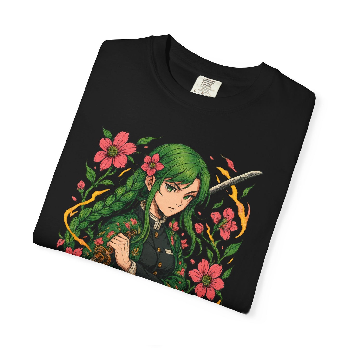 Anime-Inspired Floral T-Shirt | Unisex Graphic Tee for Fans, Perfect Gift for Birthdays, Cosplay, Casual Wear, and Anime Conventions