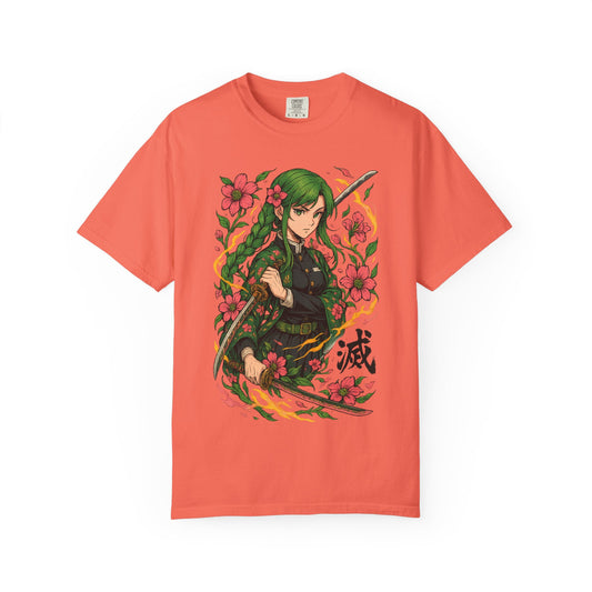 Anime-Inspired Floral T-Shirt | Unisex Graphic Tee for Fans, Perfect Gift for Birthdays, Cosplay, Casual Wear, and Anime Conventions