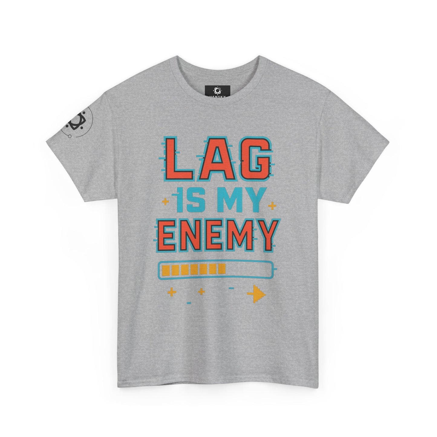 Unisex Heavy Cotton Tee - "Lag Is My Enemy" Gaming T-Shirt