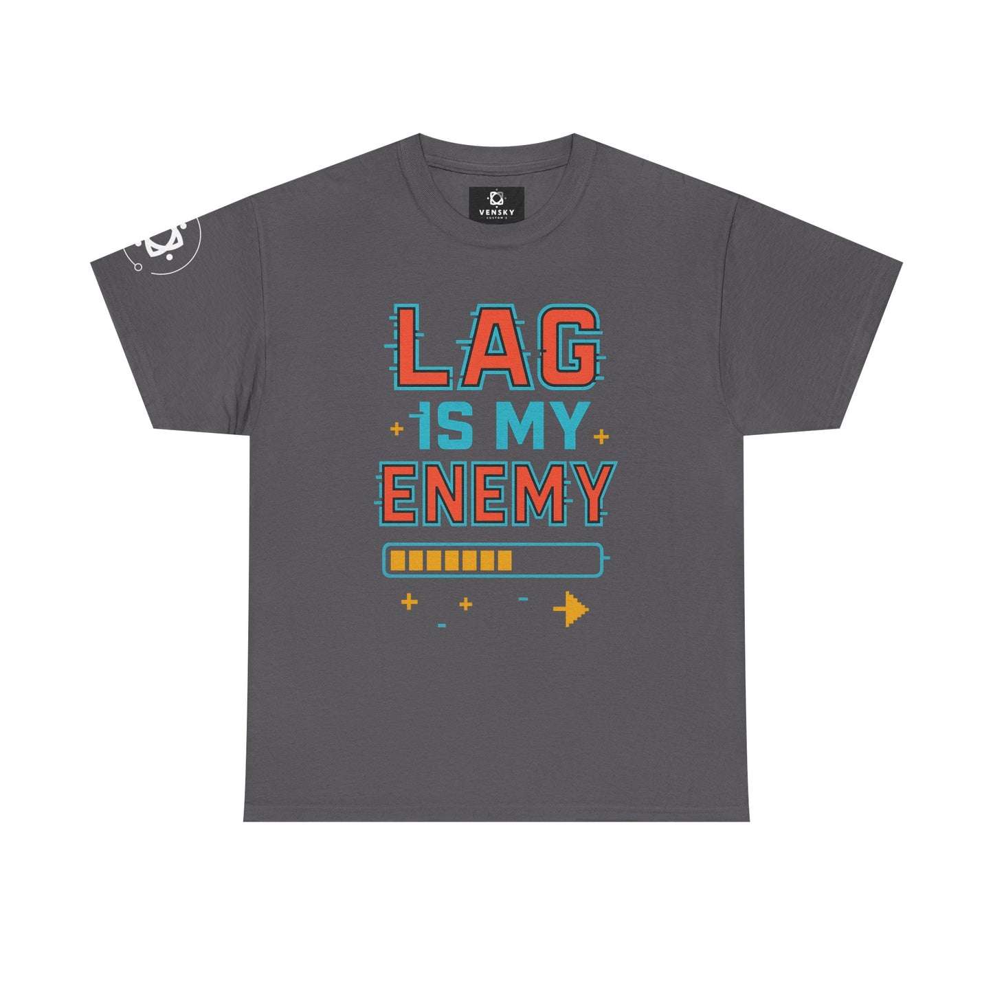 Unisex Heavy Cotton Tee - "Lag Is My Enemy" Gaming T-Shirt