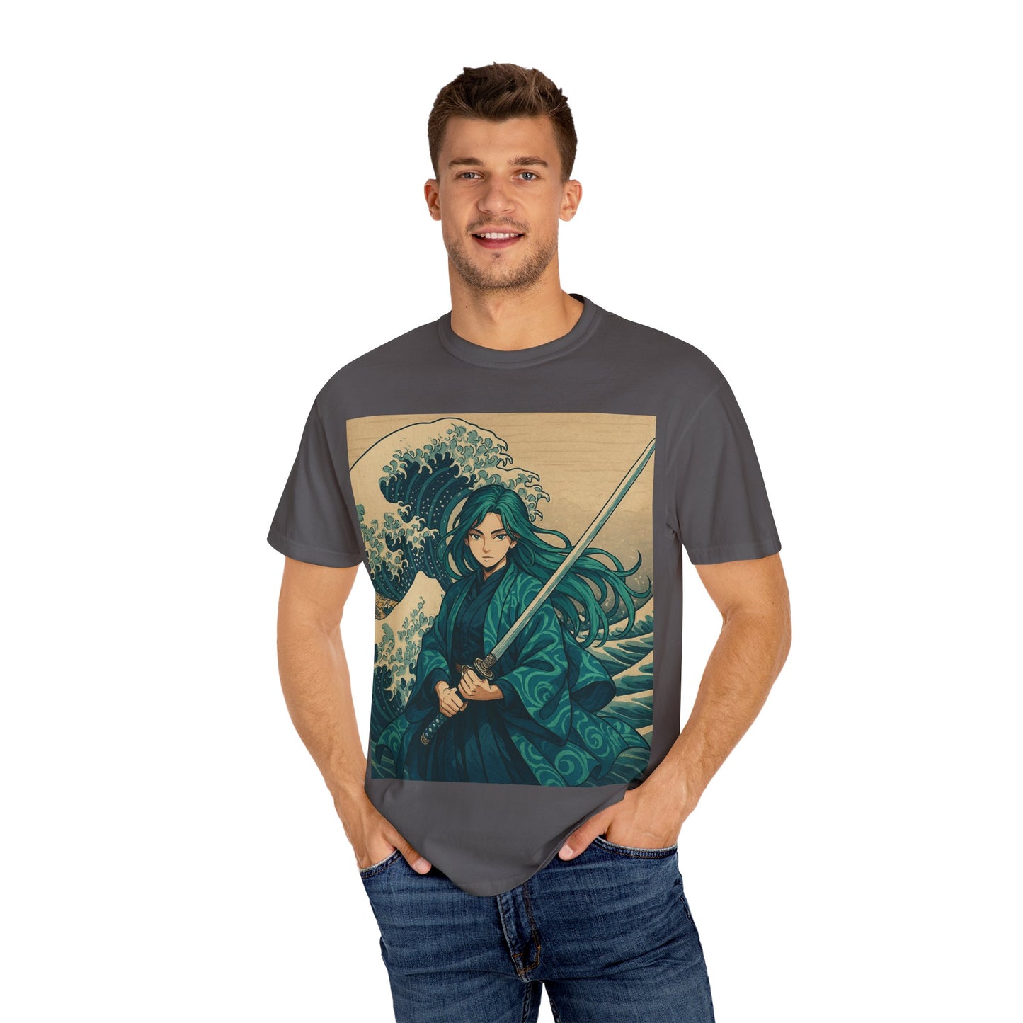 Warrior Wave T-shirt, Unisex Graphic Tee, Vintage Style Shirt, Casual Wear, Anime/Pop Culture Gift, Beach Vibes