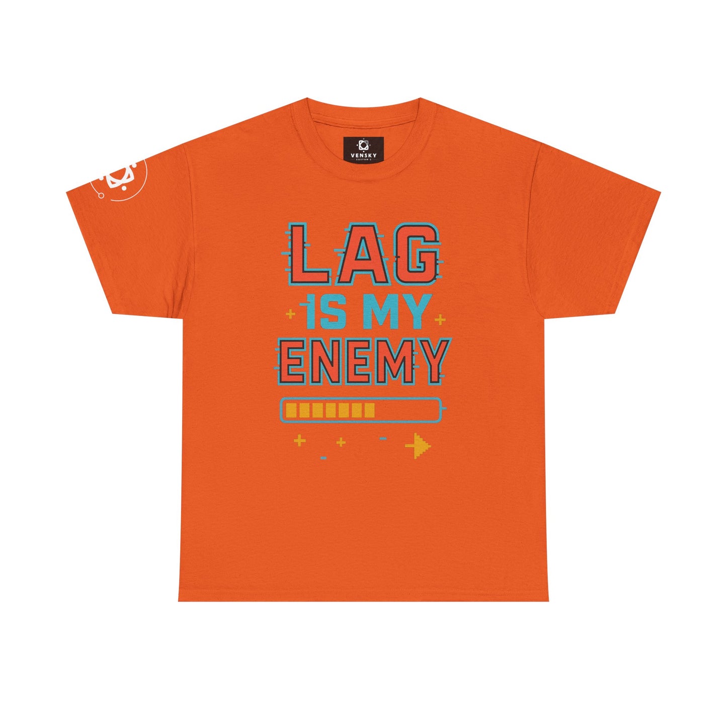Unisex Heavy Cotton Tee - "Lag Is My Enemy" Gaming T-Shirt