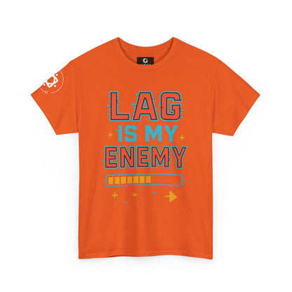 Unisex Heavy Cotton Tee - "Lag Is My Enemy" Gaming T-Shirt
