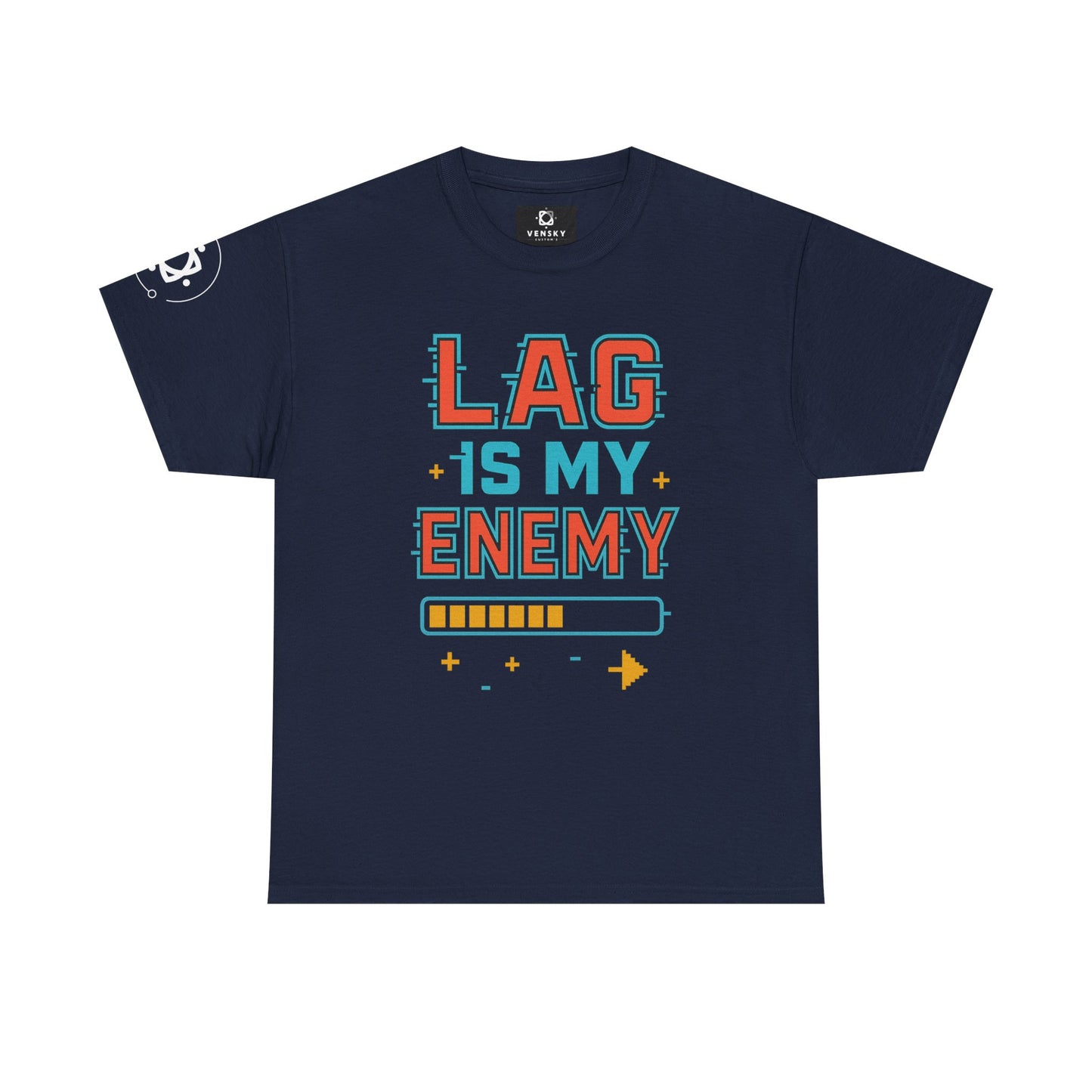 Unisex Heavy Cotton Tee - "Lag Is My Enemy" Gaming T-Shirt