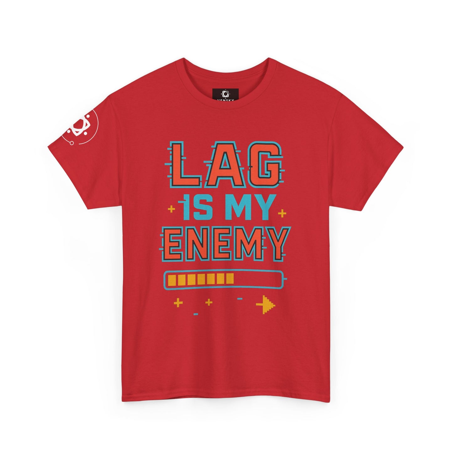 Unisex Heavy Cotton Tee - "Lag Is My Enemy" Gaming T-Shirt