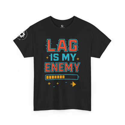 Unisex Heavy Cotton Tee - "Lag Is My Enemy" Gaming T-Shirt