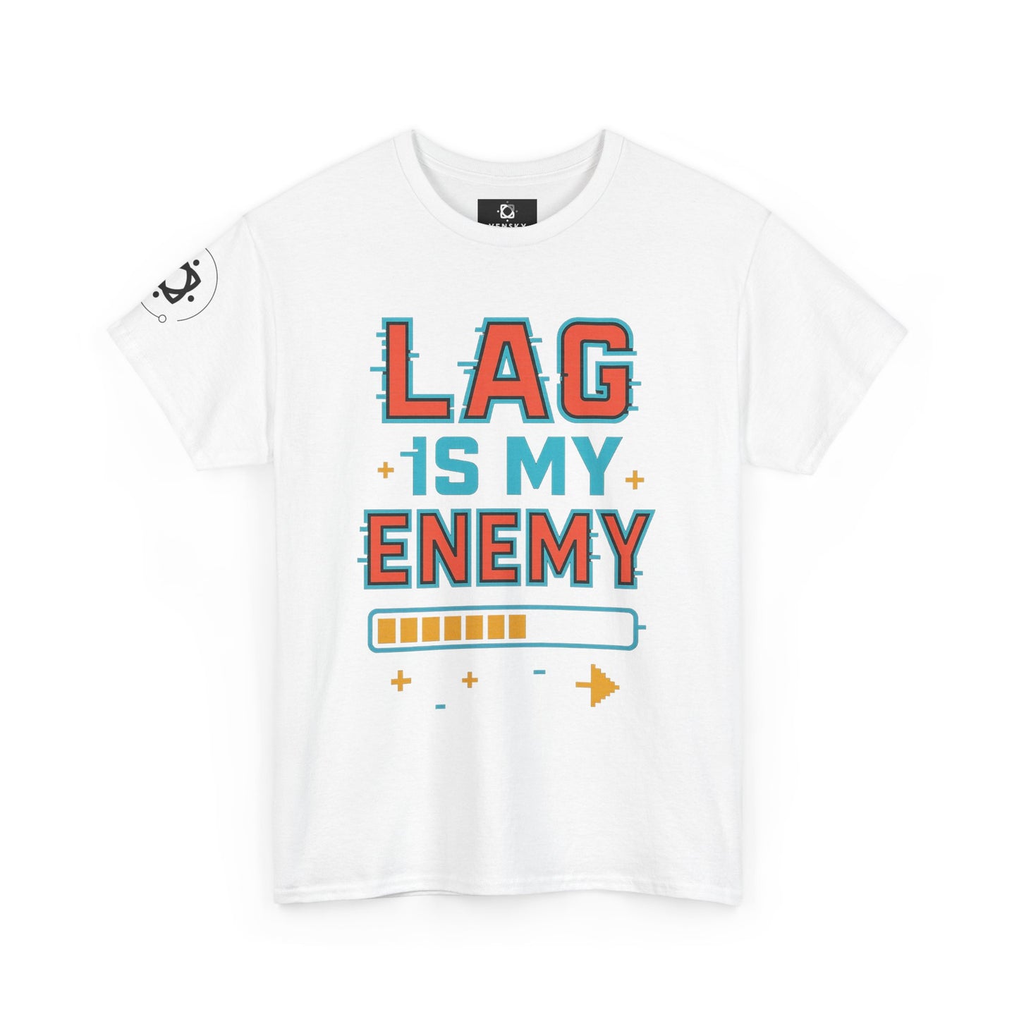 Unisex Heavy Cotton Tee - "Lag Is My Enemy" Gaming T-Shirt