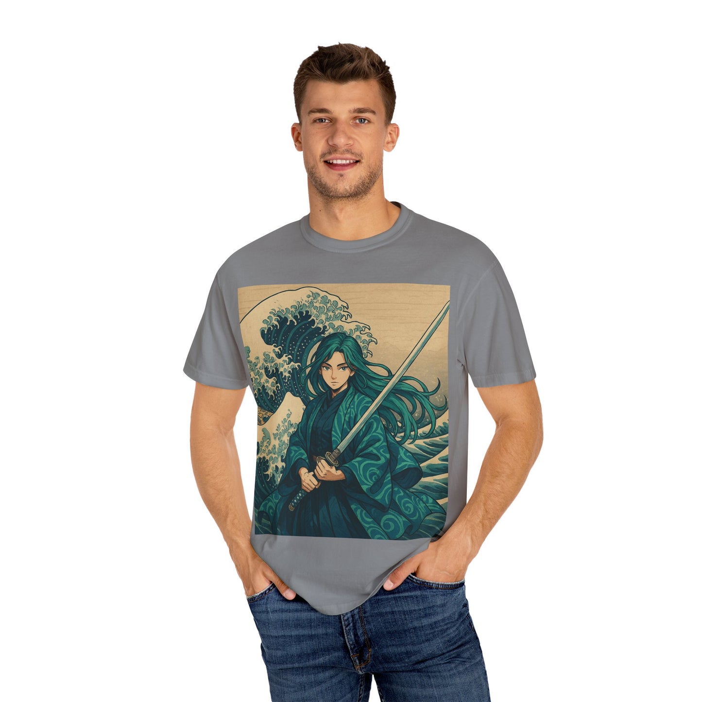 Warrior Wave T-shirt, Unisex Graphic Tee, Vintage Style Shirt, Casual Wear, Anime/Pop Culture Gift, Beach Vibes