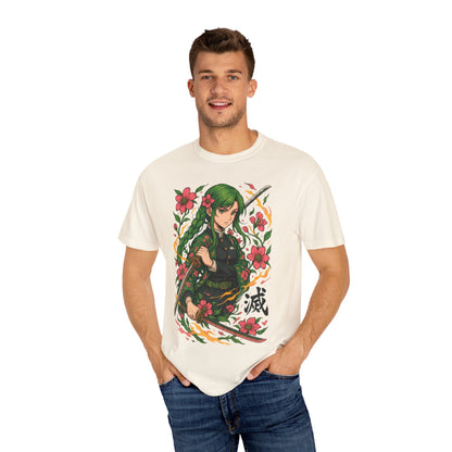Anime-Inspired Floral T-Shirt | Unisex Graphic Tee for Fans, Perfect Gift for Birthdays, Cosplay, Casual Wear, and Anime Conventions