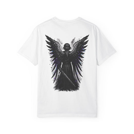 Game Over Unisex Garment-Dyed T-Shirt - Angel Design for Gamers & Anime Fans