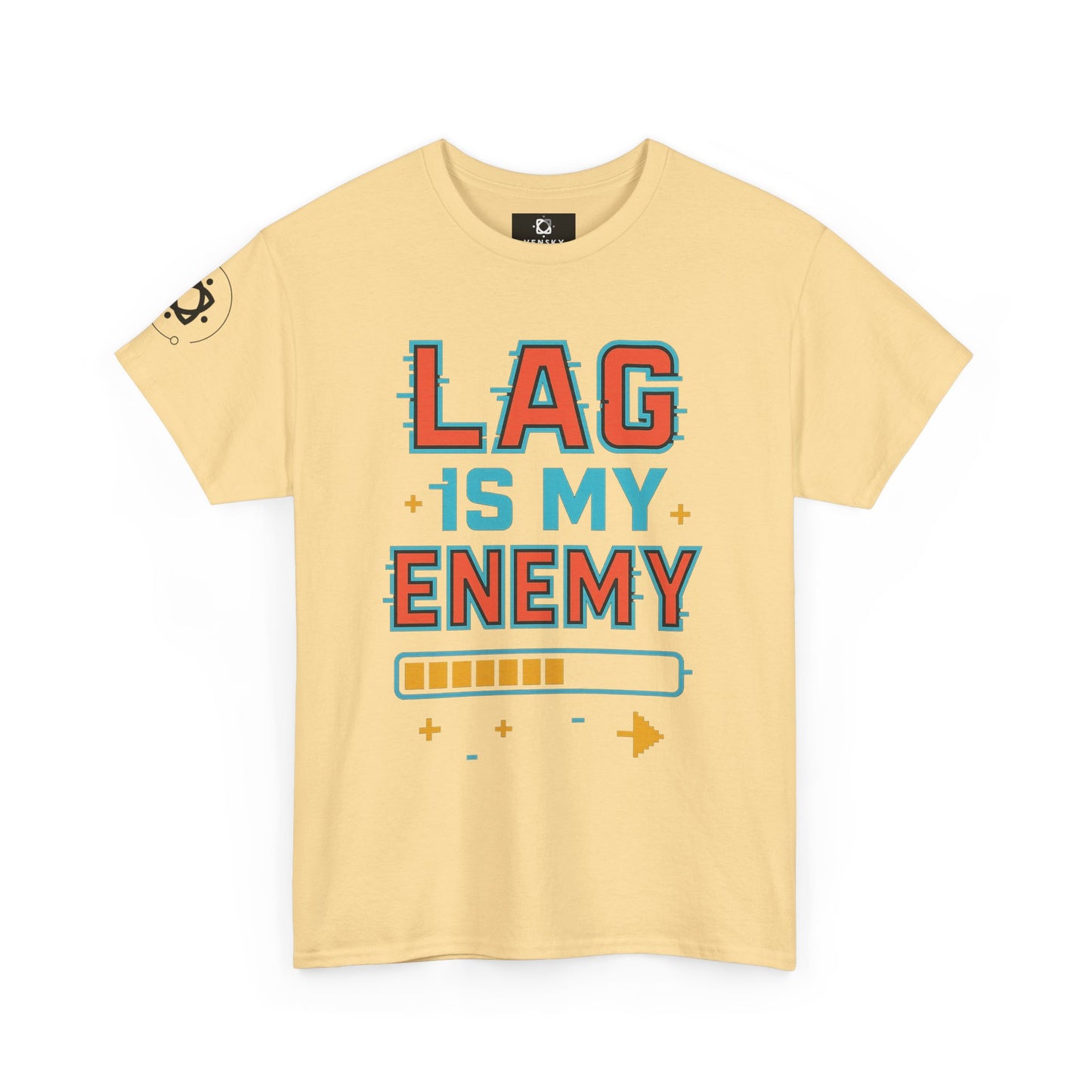 Unisex Heavy Cotton Tee - "Lag Is My Enemy" Gaming T-Shirt